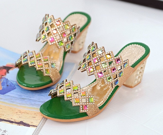 Designer Women Summer Sandals Thick Heel