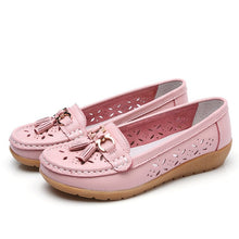 Load image into Gallery viewer, Women's flat Genuine Leather Shoes