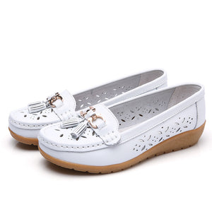Women's flat Genuine Leather Shoes