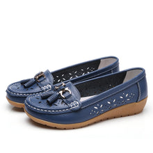 Load image into Gallery viewer, Women's flat Genuine Leather Shoes