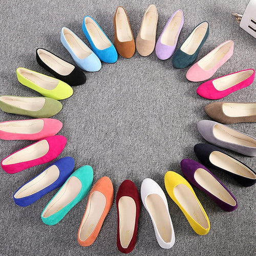 Women Flats Shoes Candy Color 2019