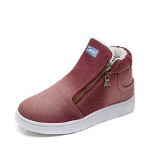 Load image into Gallery viewer, Woman Boots Platform Winter Warm Fur Snow Boots Wedge 2019 Faux Suede Leather Snowboots Zipper Ankle Boots Winter Shoes